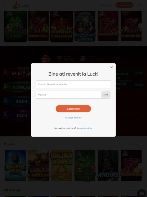 Protected member access gateway Luck Casino
